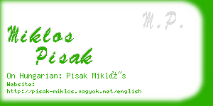 miklos pisak business card